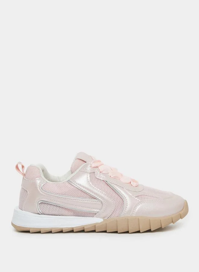 Styli Styli Panelled Lace Up Sneakers