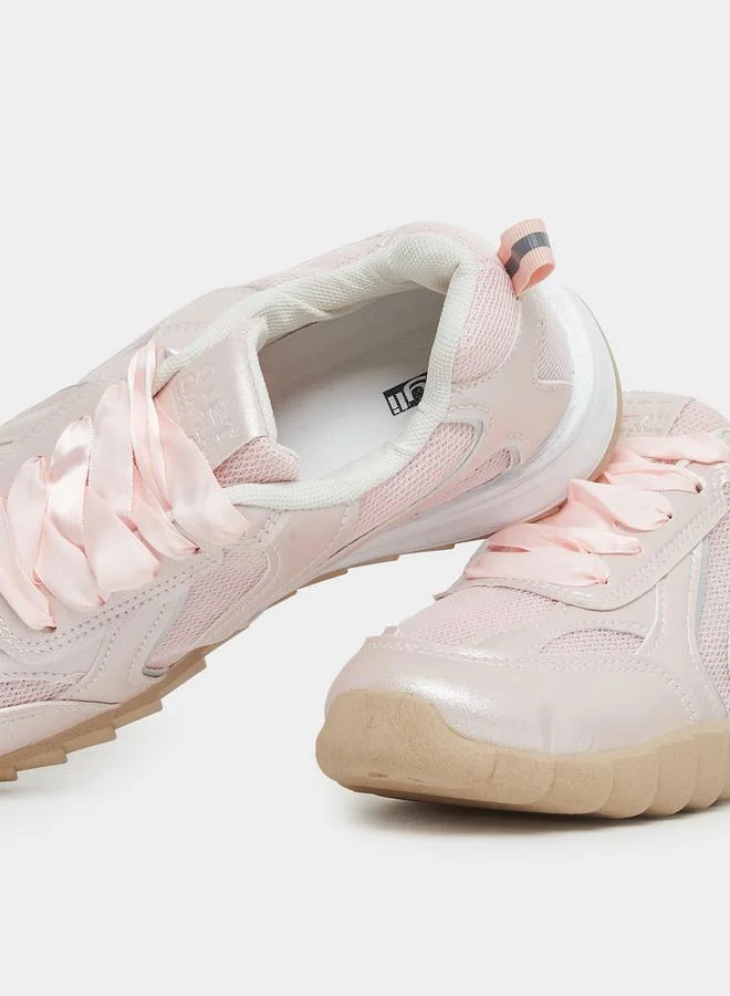 Styli Styli Panelled Lace Up Sneakers