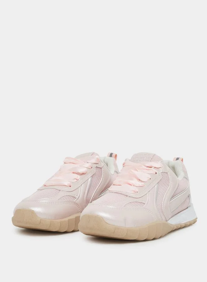 Styli Styli Panelled Lace Up Sneakers