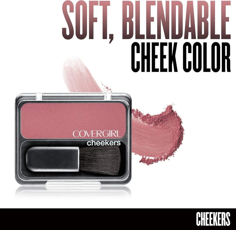 COVERGIRL Cheekers Blush in Plum Plush - Soft, Blendable, Lightweight Formula for a Natural Look - Image 3