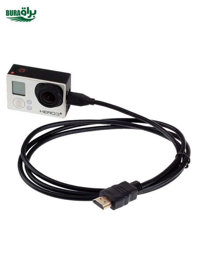 BURAQ XM46 Full 1080P Video HDMI to Micro HDMI Cable for Xiaomi Xiaoyi, Length: 1.5m  - Image 1