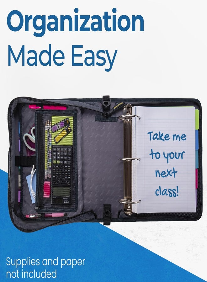 Case it Case-it Might Zip Tab Zipper, 3" O-Ring with 5-Color tabbes, Expanding File Folder and Shoulder Strap and Handle, D-146-P Mountains - Image 4