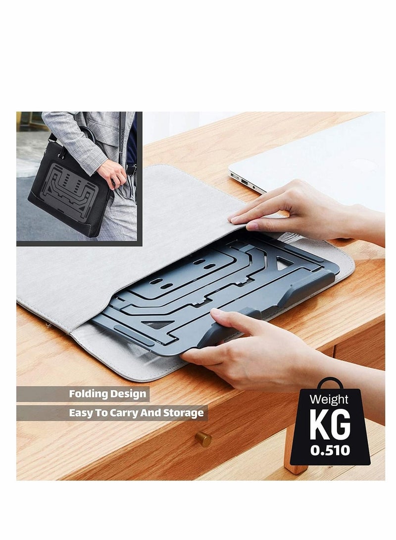 Y&D Adjustable Laptop Stand, Stand for Desk Heavy Duty Holder, Non Slip Hold Your Stable, Aluminum Portable Ventilated Riser  - Image 2