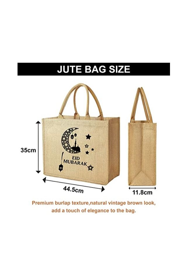 برينت شوب فور مي حقيبة يد أو حقيبة من الجوت مطبوعة بتصميم عيد مبارك وقابلة لإعادة الاستخدام - Image 2
