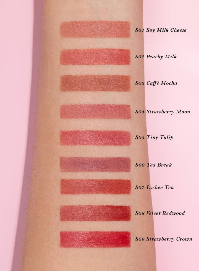 Flower Knows Strawberry Rococo Cloud Lip Cream 3.5ml - Natural, Easy-to-Wear Matte Lipstick for Women (S05 Tiny Tulip) - Image 5