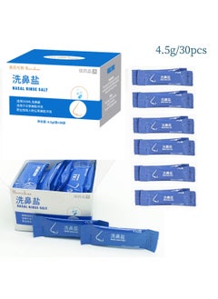 4.5g x 30 Pack Nasal Wash Salt Rinse Saline Irrigation for Nose Cleaner