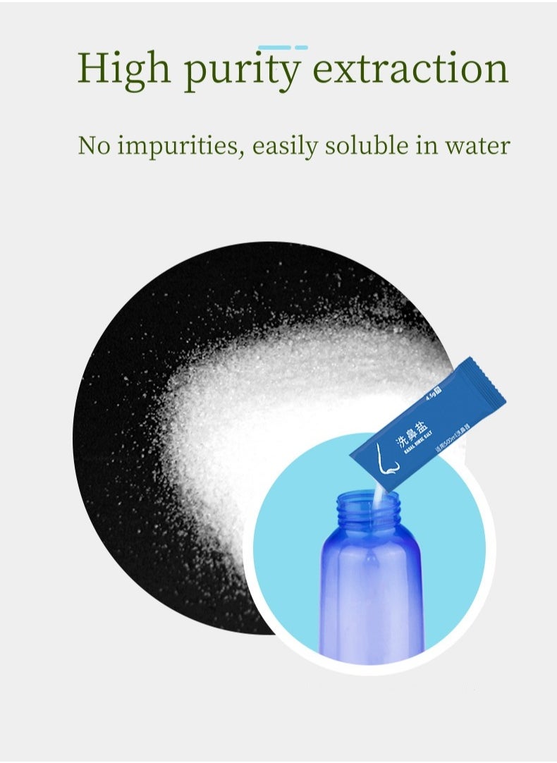 Generic - 4.5g x 30 Pack Nasal Wash Salt Rinse Saline Irrigation for Nose Cleaner - Image 1