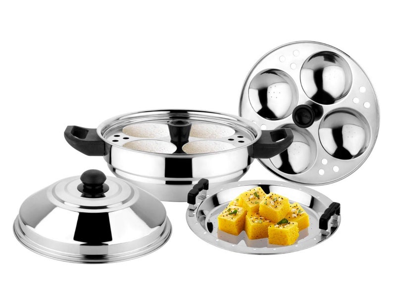 LUXURIA Stainless Steel Eco 8 Standard Idli Maker - Image 1