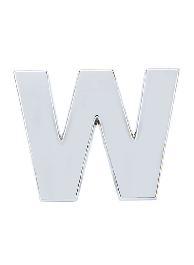 NIBEMINENT Self-Adhesive Alphabet W Car 3D Emblem - Image 1