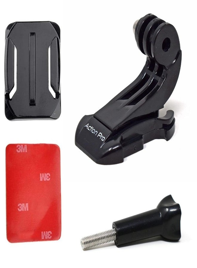 اكشن برو طقم تثبيت أمامي لاصق من Action Pro 3M للخوذة، متوافق مع كاميرات GoPro 13/12/11/10/9/8/7/6/5/4/3+/3/Insta 360 /SJCAM/Yi/4K Eken/AKASO وغيرها من كاميرات الحركة - Image 1