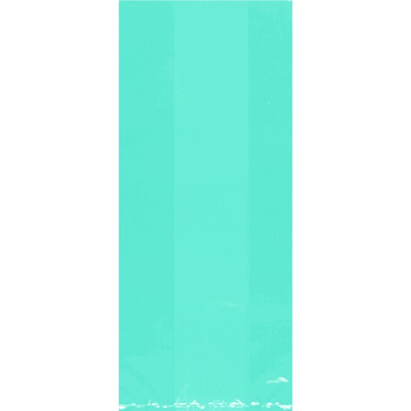 Amscan Caribbean Blue Small Cello Party Bags  95 x 4 25 Pc  Perfect for Gift Packaging  Event Celebrations