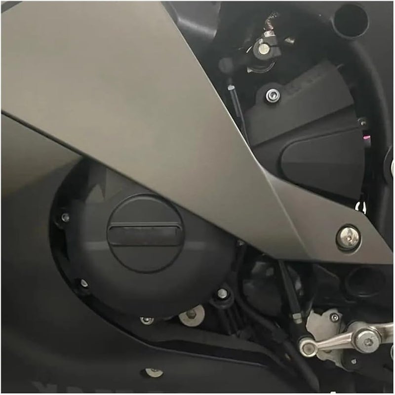 Black Stator Engine Crankcase Cover for Yamaha YZF R6 2006 2023 Carbon Fiber Print - Image 3
