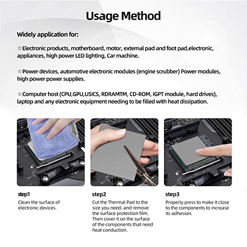 Maxtor Thermal Pad 14.8 W/mK, 120x120x1.5mm(1 pcs) Silicone Thermal Pads Non Conductive Heatsink Cooling Pad, Highly Efficient Heat Resistant Soft Pad for Laptop Heatsink/SSD/CPU/IC/LED Cooler - Image 5
