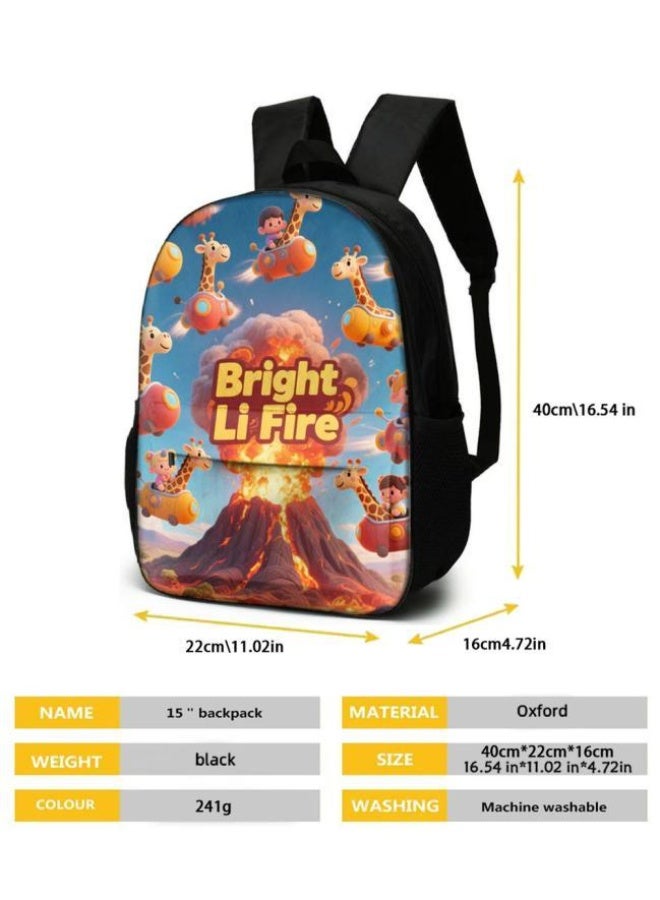 Bright Li Fire Cartoon bag three-piece set, easy to deal with various occasions (available for students, children, friends on outings, mountain climbing, schooling, etc.) | Shoulders + handbags + stationery bags | Back to school season/festival gifts - 76 - Image 5