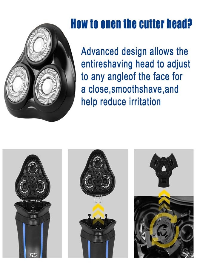 Sodaer Rotary Replacement Shaver Head,Compatible with Remington Shaver Series,forR3,R4,R5,R6,R7,R8,SP-3141 and SP-5161 Foils (Black-1 PC - Image 5
