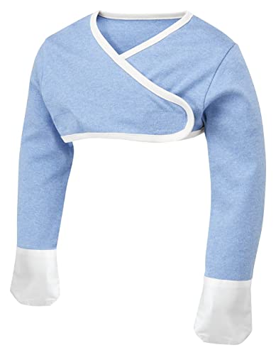 ScratchSleeves | Stay-on Scratch Mitts for Children| Cross-Over | Blue | 2-3 Years - Image 1