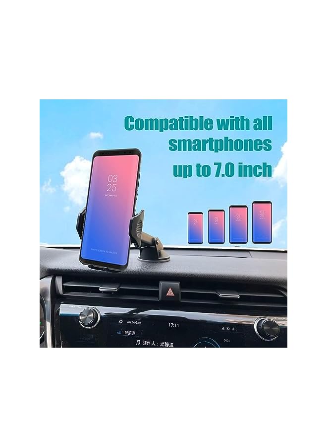 promass Phone Mount for Car (2 in 1) Dashboard Windshield [Multi-Angle Adjustment Arm] Dash Phone Holder Mount, Car Cell Phone Holder, Hands Free iPhone Stand for Car Fit for All Mobile Phones - Image 4