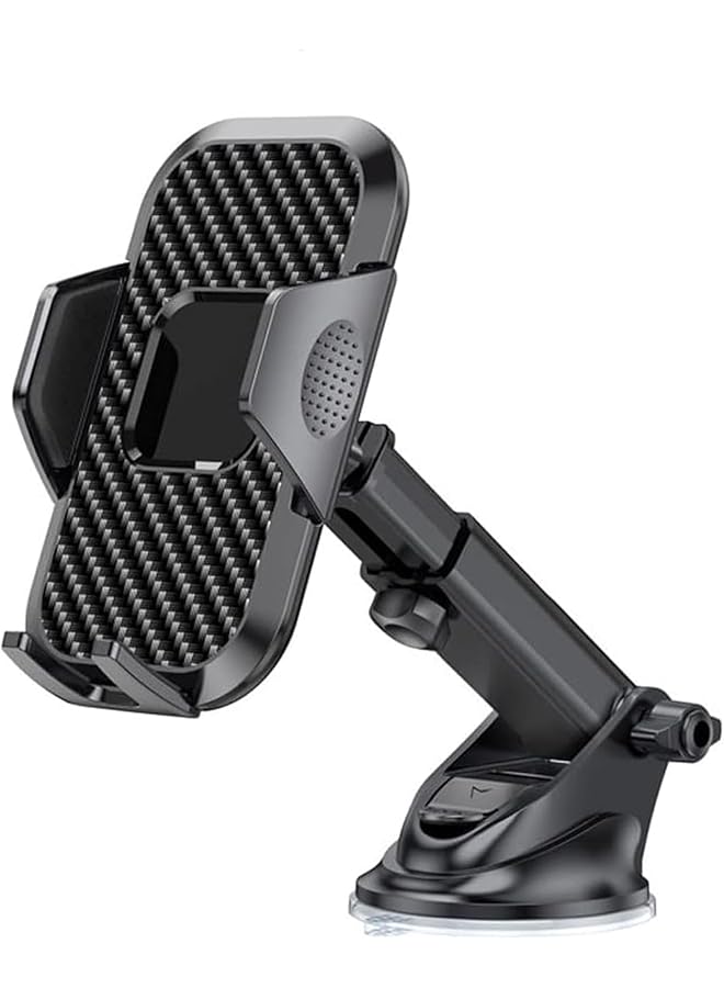 promass Phone Mount for Car (2 in 1) Dashboard Windshield [Multi-Angle Adjustment Arm] Dash Phone Holder Mount, Car Cell Phone Holder, Hands Free iPhone Stand for Car Fit for All Mobile Phones - Image 1