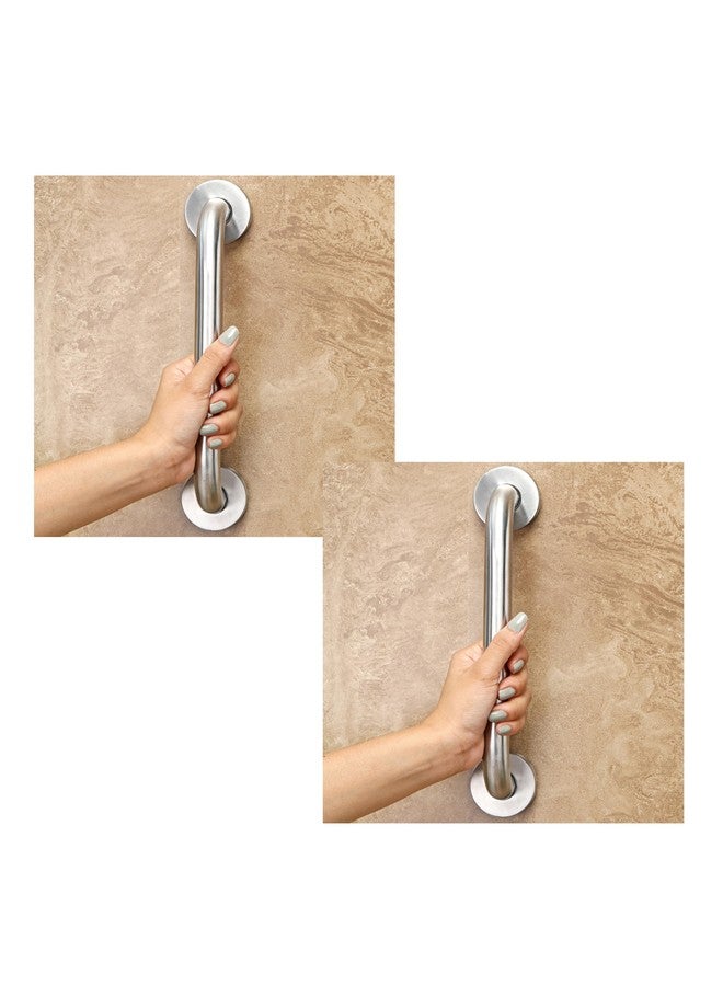 FORTUNE Stainless Steel Grab Bar for Bathroom & Bathtub Wall Mounted Safety Hand Support Rail Matt Finish - Balance Handle - Towel Bar - (8 Inch, Pack of 2) - Image 1