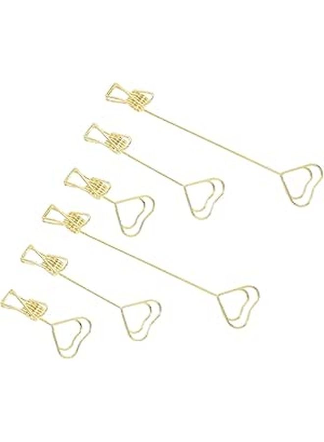 Heart Shape Metal Memo Holders Set Gold Color 18cm 12cm 7 5cm For Office Desk Organizer - Image 1