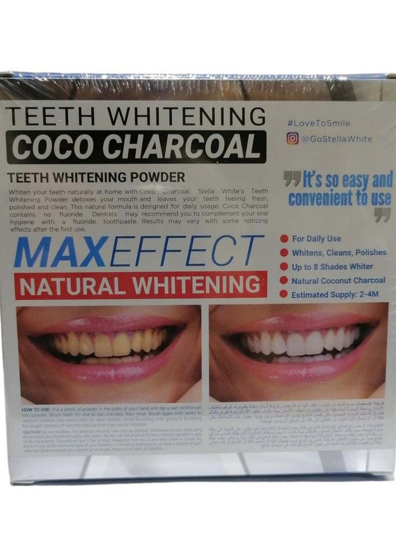 ستيلا وايت تبييض الأسنان بفحم جوز الهند 40 جرام - Image 2