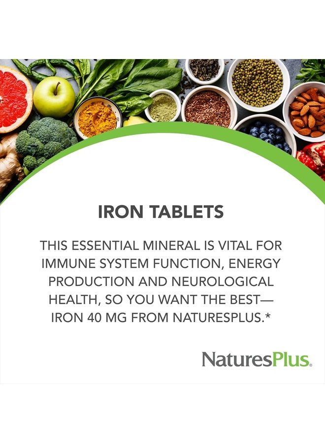 Nature's Plus حديد 40 ملغ، 90 قرص - Image 3