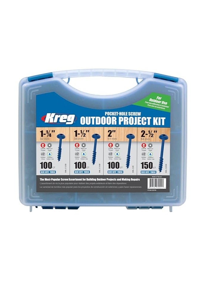 Kreg SK03B Blue Kote Pocket Hole Screw Outdoor Project Kit - Image 2