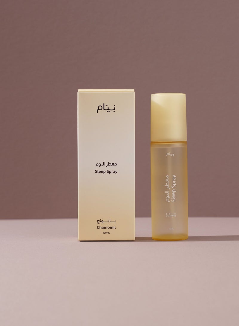 نيام معطر النوم من نيام بروائح طبيعية ومهدئة ( البابونج) 100 مل للدخول في حالة الاسترخاء وتحسين جودة النوم، بخاخ مثالي للاستخدام اليومي على المخدة أو في غرفة النوم. - Image 1