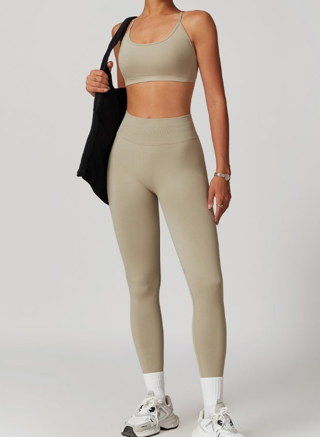 KAWN.YOGA Womens Striped Back Sports Bra  - Image 2