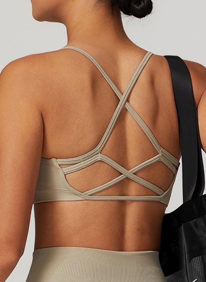 KAWN.YOGA Womens Striped Back Sports Bra  - Image 5