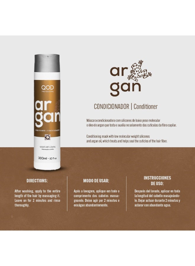 QOD PROFESSIONAL Argan Conditioner 300ml - Shine and Softness - Image 3