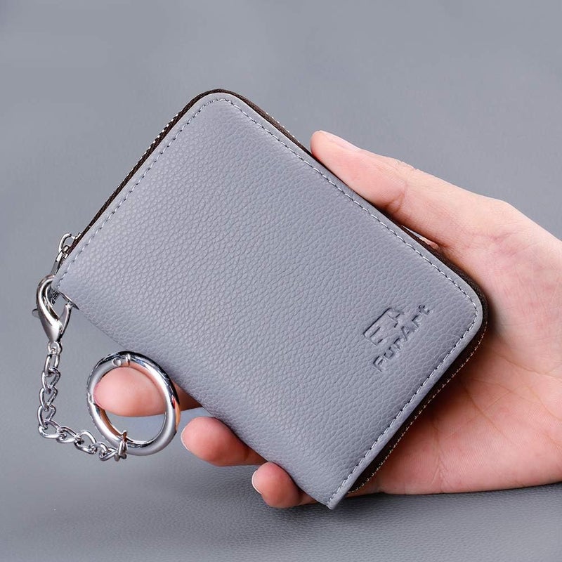 FurArt Zipper Wallet Women, RFID Blocking Credit Card Wallet, Business Card Holder, Compact Size KeyChain Wallet - Image 4