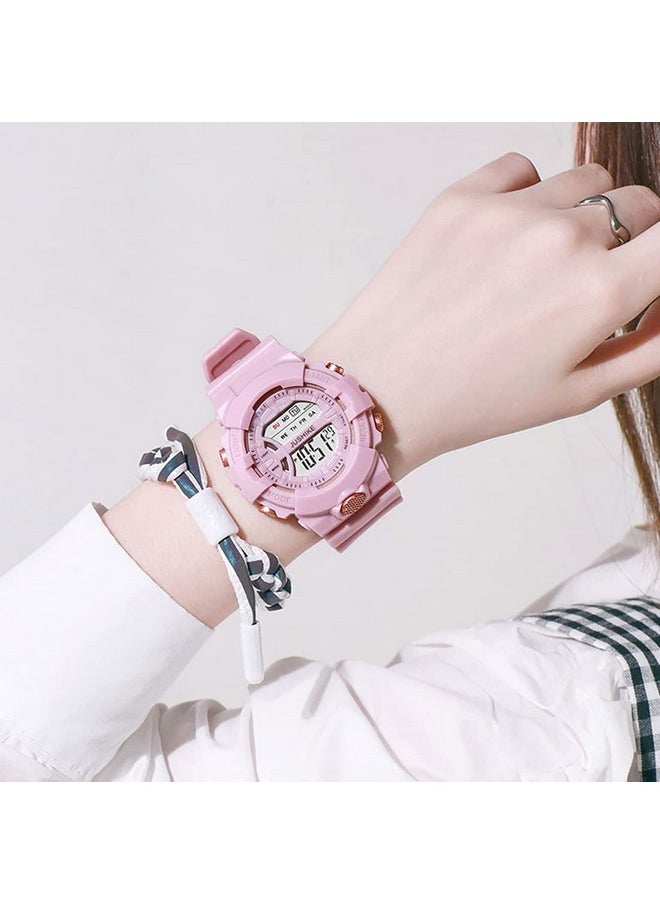 Shocknshop Shocknshop Digital Rubber Children Multi Functional Pink Watch for Kids Boys and Girls -325PI (Pink)  - Image 3