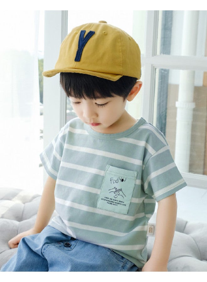 HOT Selling】boys' Sleeve T-shirt Summer Outfit Children Striped Cotton Tee Kids And Big Boys' Half Sleeve Shirts - Image 1