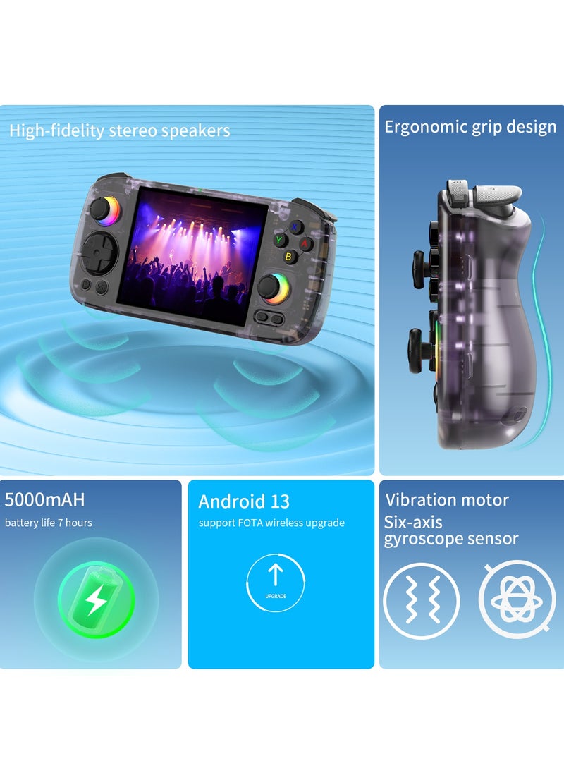 Anbernic RG406H Game Console Android 13 Unisoc T820 Processor 4-inch IPS Screen 960*720 5G WiFi Bluetooth HDMI Output 5000mAh 30 Emulators Over 42K Games Pre-installed 【Purple 512GB Over 42,000 Games Pre-installed】