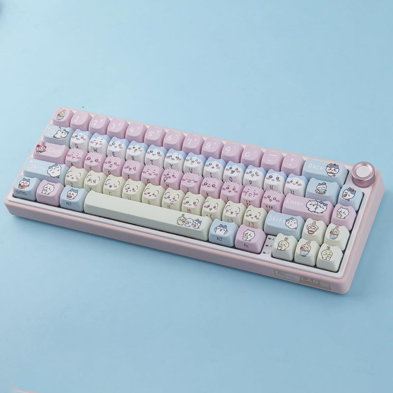 TYRIXKI PBT Keycaps 134 Keys Chiikawa Keycaps Dye-Sublimation Cute Kawaii Keycap Mao Profile Cat Shape Custom Keycap for Cherry Gateron MX Swithes Mechanical Keyboards - Image 4