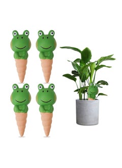 NIBEMINENT 4PCS Terracotta Watering Spikes, Automatic Plant Waterer Devices Frog Themed Globes Spike System Decorative for Indoor/Outdoor Plants Potted  - Image 1