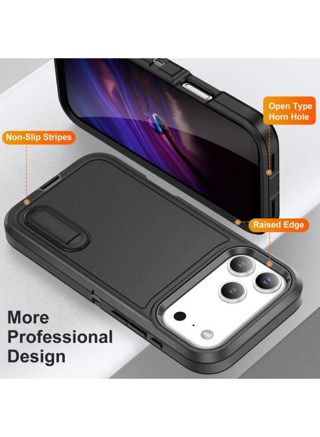 general Suitable for iPhone 17ProMax/17Pro three-proof mobile phone case, anti-fall bracket, mobile phone protective cover - Image 2