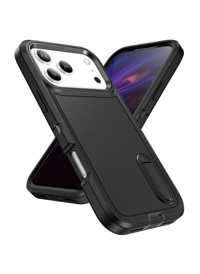 general Suitable for iPhone 17ProMax/17Pro three-proof mobile phone case, anti-fall bracket, mobile phone protective cover - Image 1