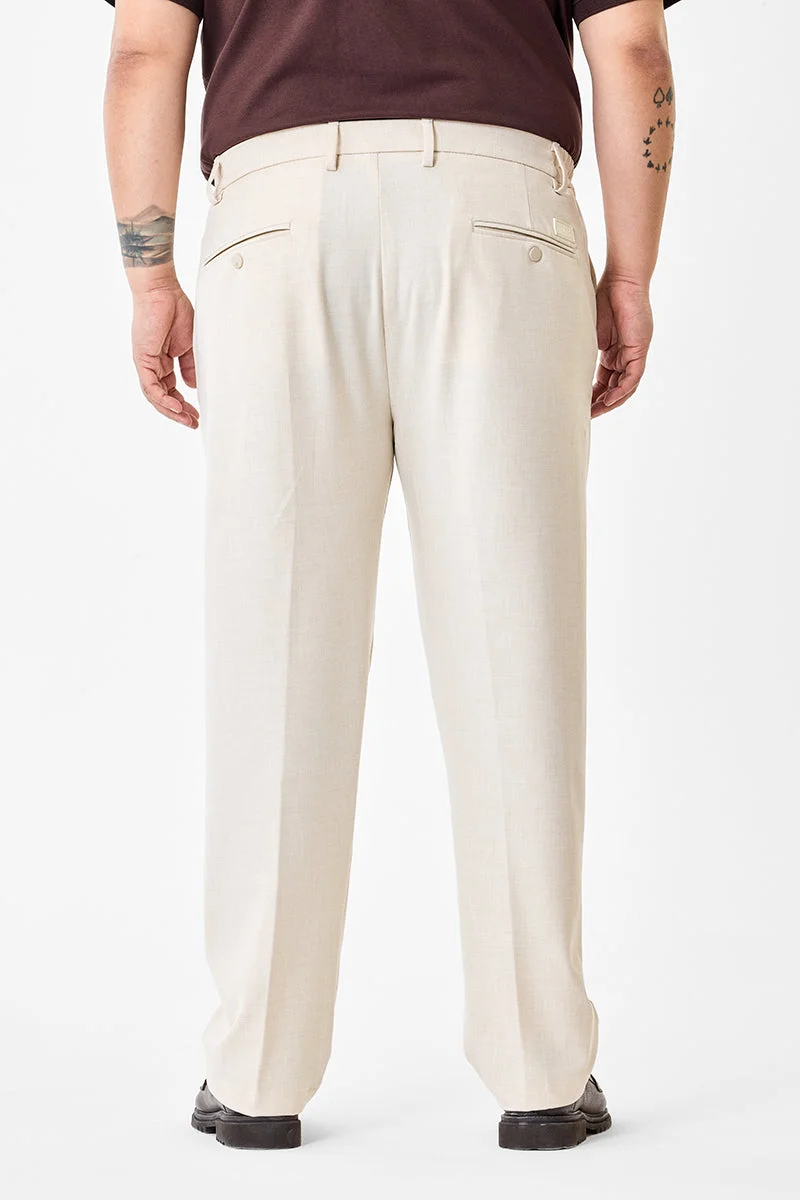SNITCH Regular Fit Plus Size Stretch Trousers