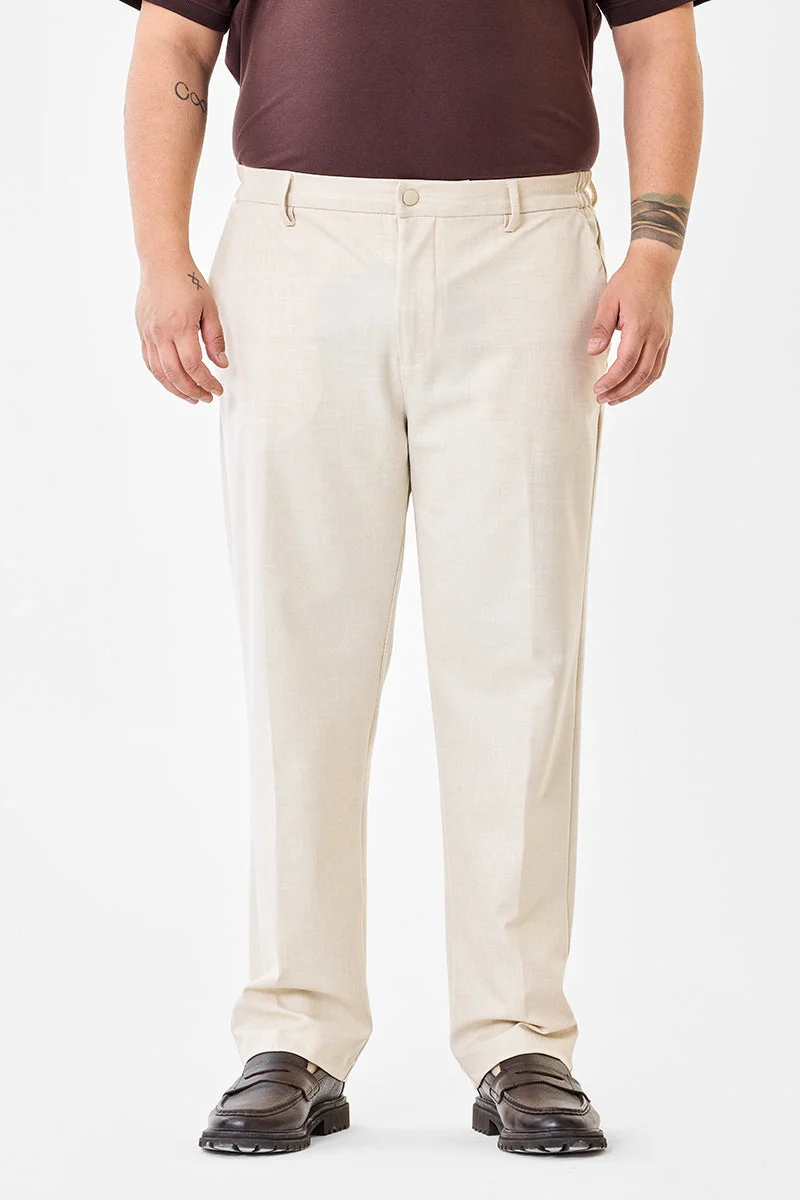 SNITCH Regular Fit Plus Size Stretch Trousers