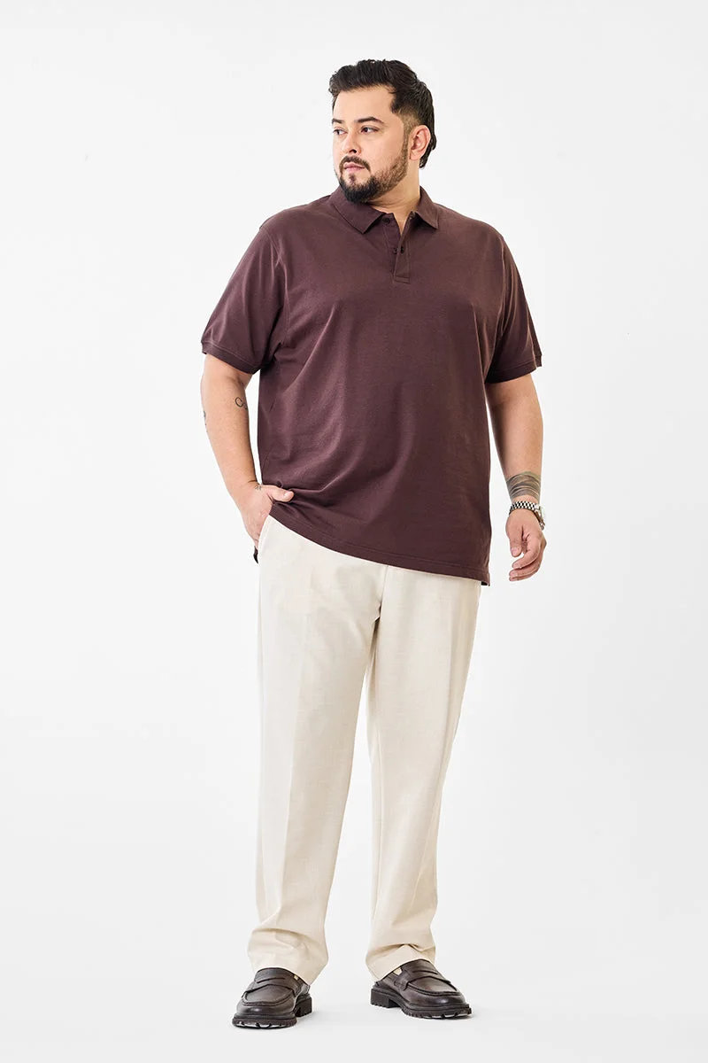 SNITCH Regular Fit Plus Size Stretch Trousers