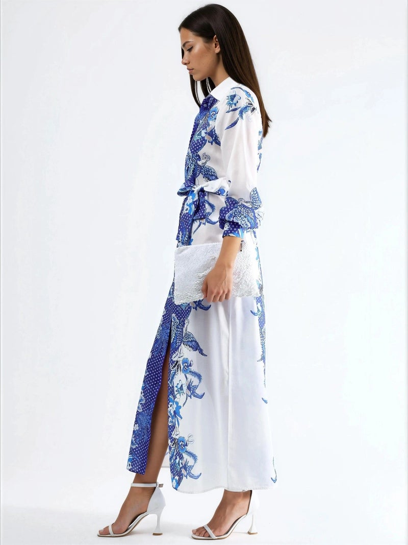 Jennyfer Floral Belted Midi Dress - Image 4