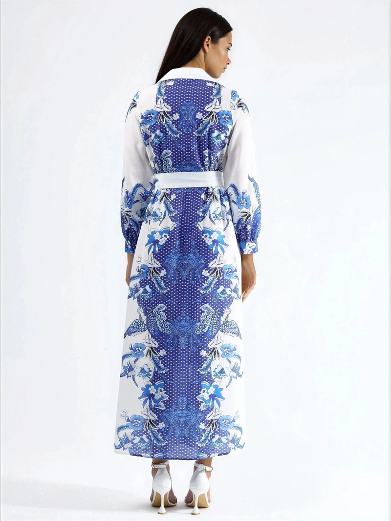 Jennyfer Floral Belted Midi Dress - Image 3