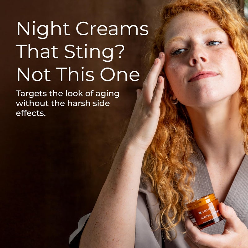 Tree to Tub Retinol Anti Aging Face Moisturizer for Dry & Sensitive Skin - Anti Wrinkle Hyaluronic Acid Facial Moisturizer, Vitamin A & E Night Cream for Women & Men w/Organic Aloe, Natural Ginseng - Image 2