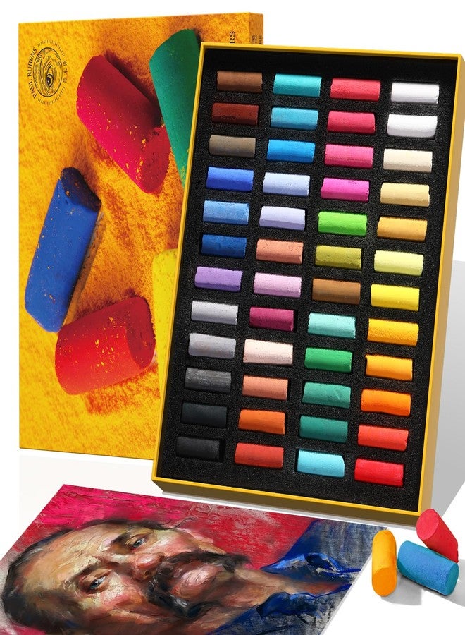 Paul Rubens Soft Pastel Set (48 Colors) - Fine Pigments with Smooth Strokes & Strong Coloring Power - Vibrant Chalk Pastels for Drawing, Blending & Layering - Ideal for Beginners, Students & Artists - Image 1