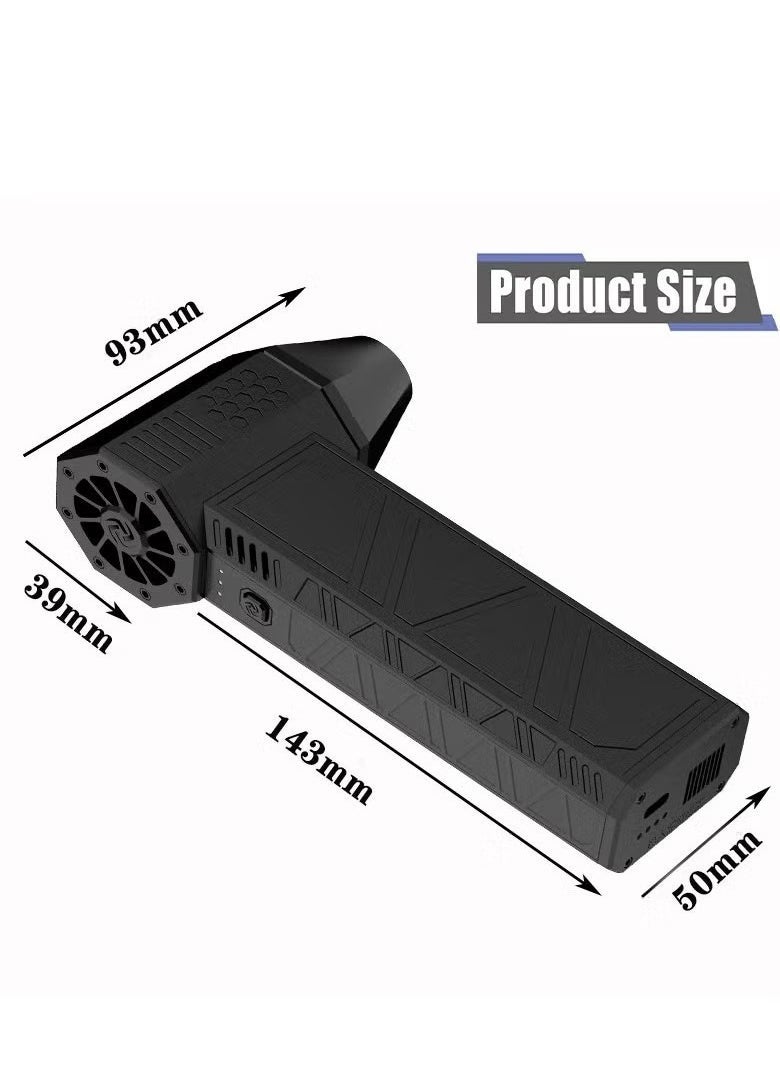 JAJEEK Mini Super Power Turbo Jet Fan Handheld Blower with 130,000 RPM Brushless Motor, 52m/s Wind Speed, 3000mAh Battery, Portable Pocket-Sized Air Blower for Dust Removal, Cooling, Camping BBQ Air Blower, Camping Essentials and More - Image 4