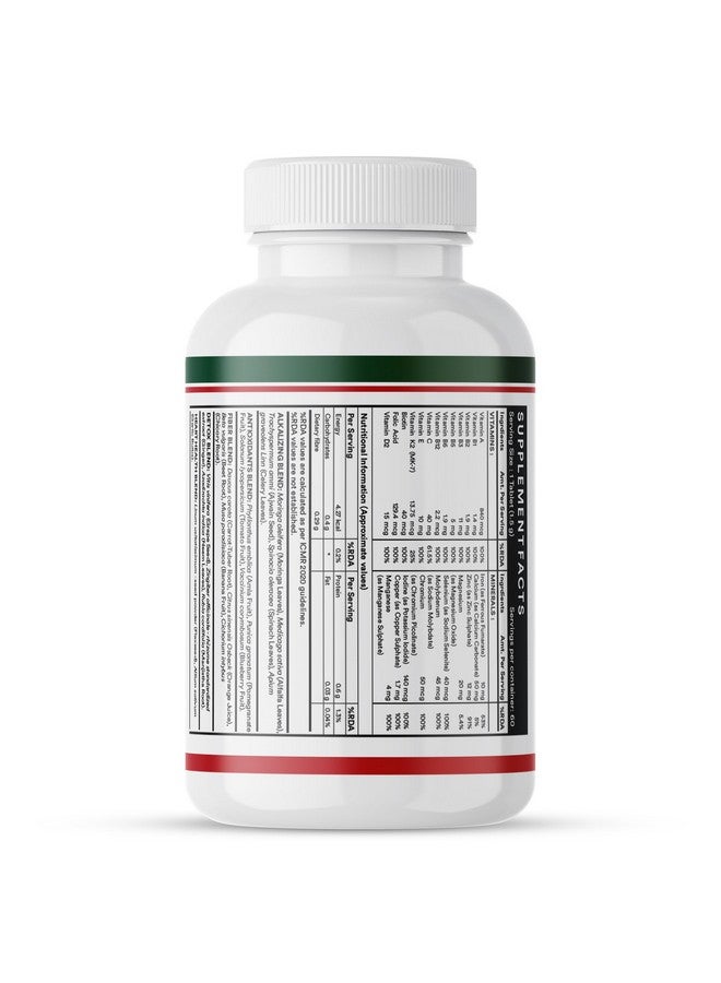 Inlife أقراص متعددة الفيتامينات النباتية للرجال والنساء | 75+ مكون مع فيتامينات B12 و D3، سوبر فود، خضروات، فواكه وأعشاب مكمل للمناعة - 60 قرص (عبوة من 1) - Image 3