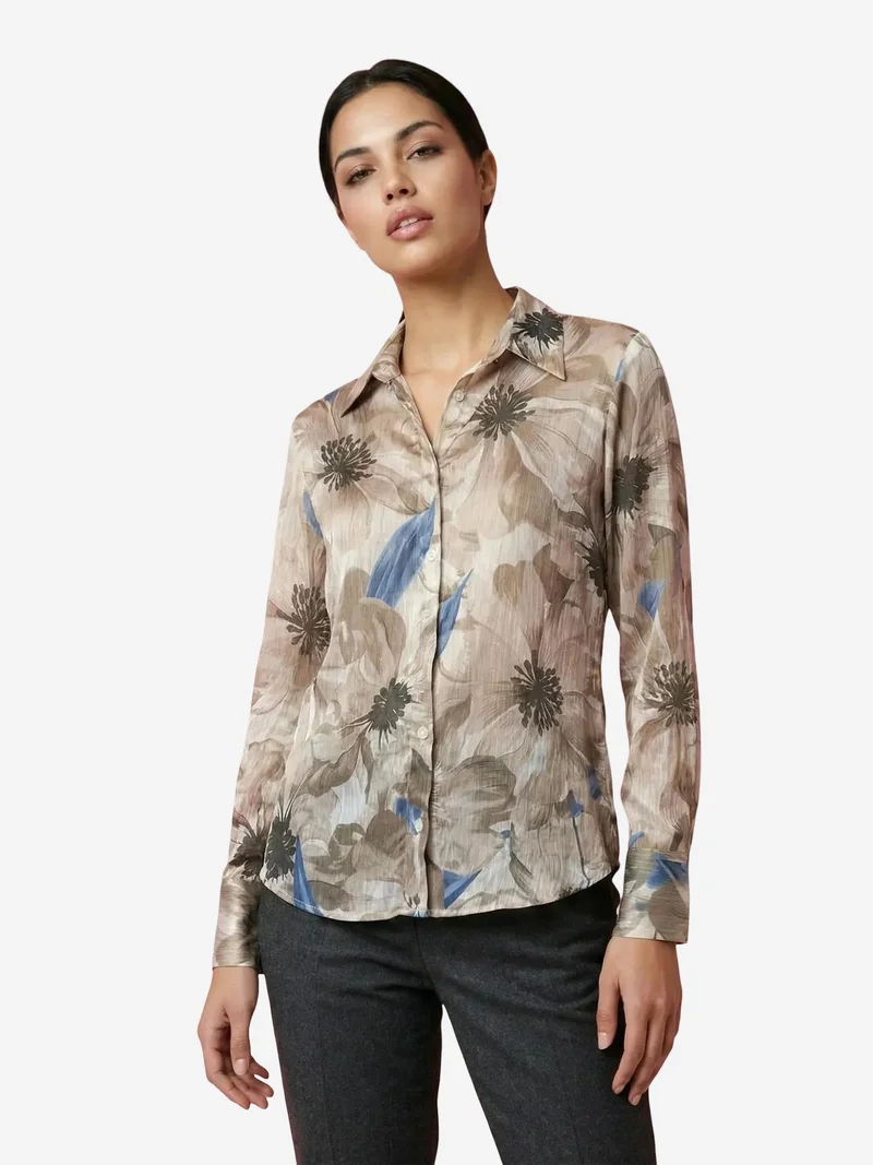 MY FASHION MY FASHION Floral Printed Button-Up Shirt