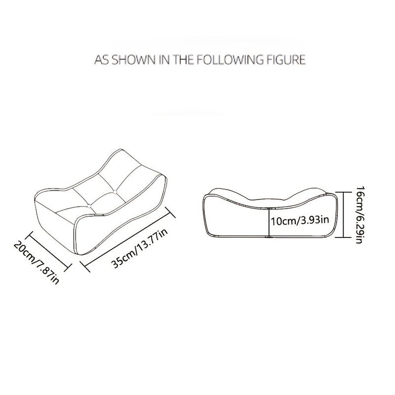 Orange Ergonomic Lumbar Cushion For Sitting And Napping Support - Image 3
